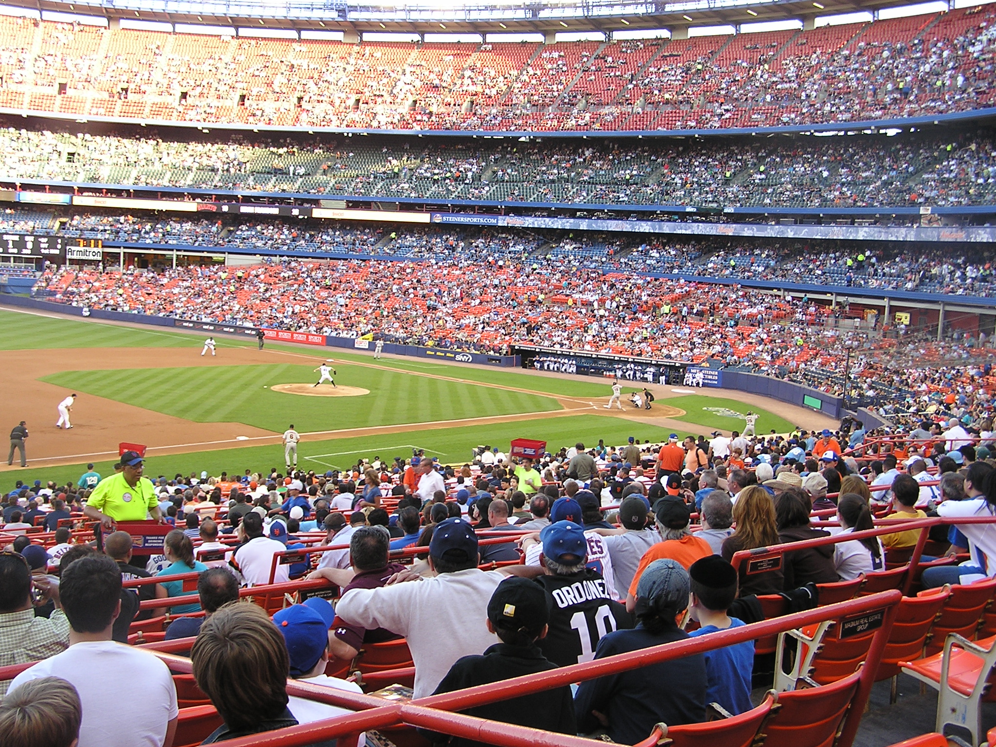 Shea Stadium from behind 3rd base - Flushing, NY